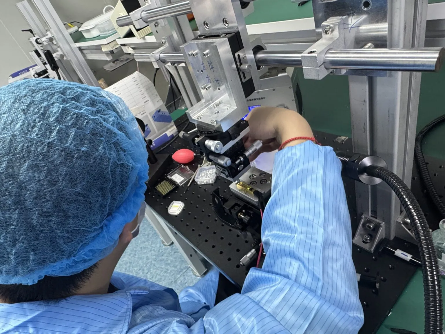 Precision optical assembly at an ERDI workbench
