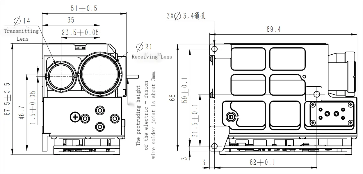 LDR25K1 1064 nm Product Documentation product technical image