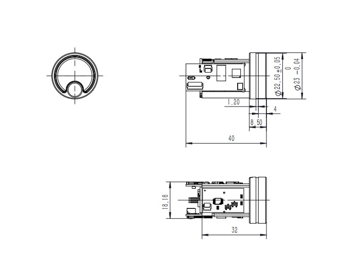 LRF1200A1 mechanical drawing, current user manual page 5