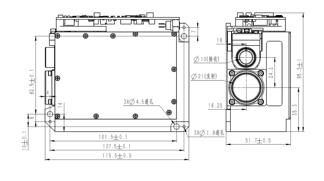 LDR60K1 1064 nm Product Documentation product technical image