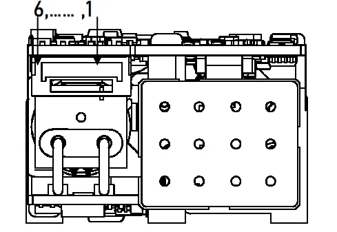 LRF0405C UART electrical interface drawing; verify pin assignments against the controlled datasheet