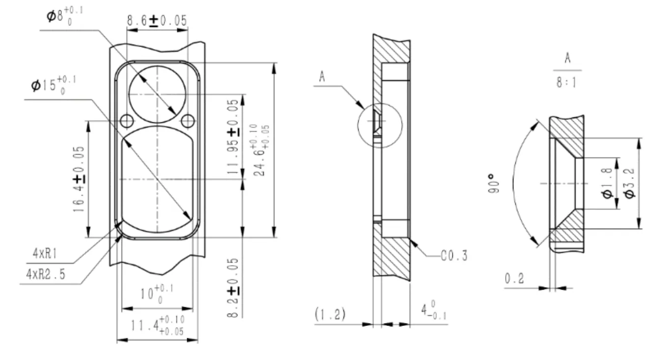 LRF0305C OUTLINE DIMENSION(mm) source drawing 2