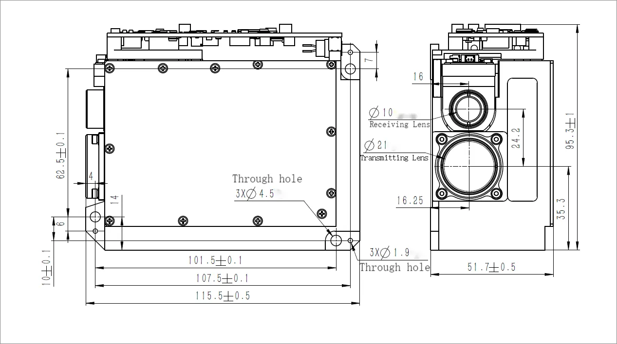 LDR80K1 1064 nm Product Documentation product technical image